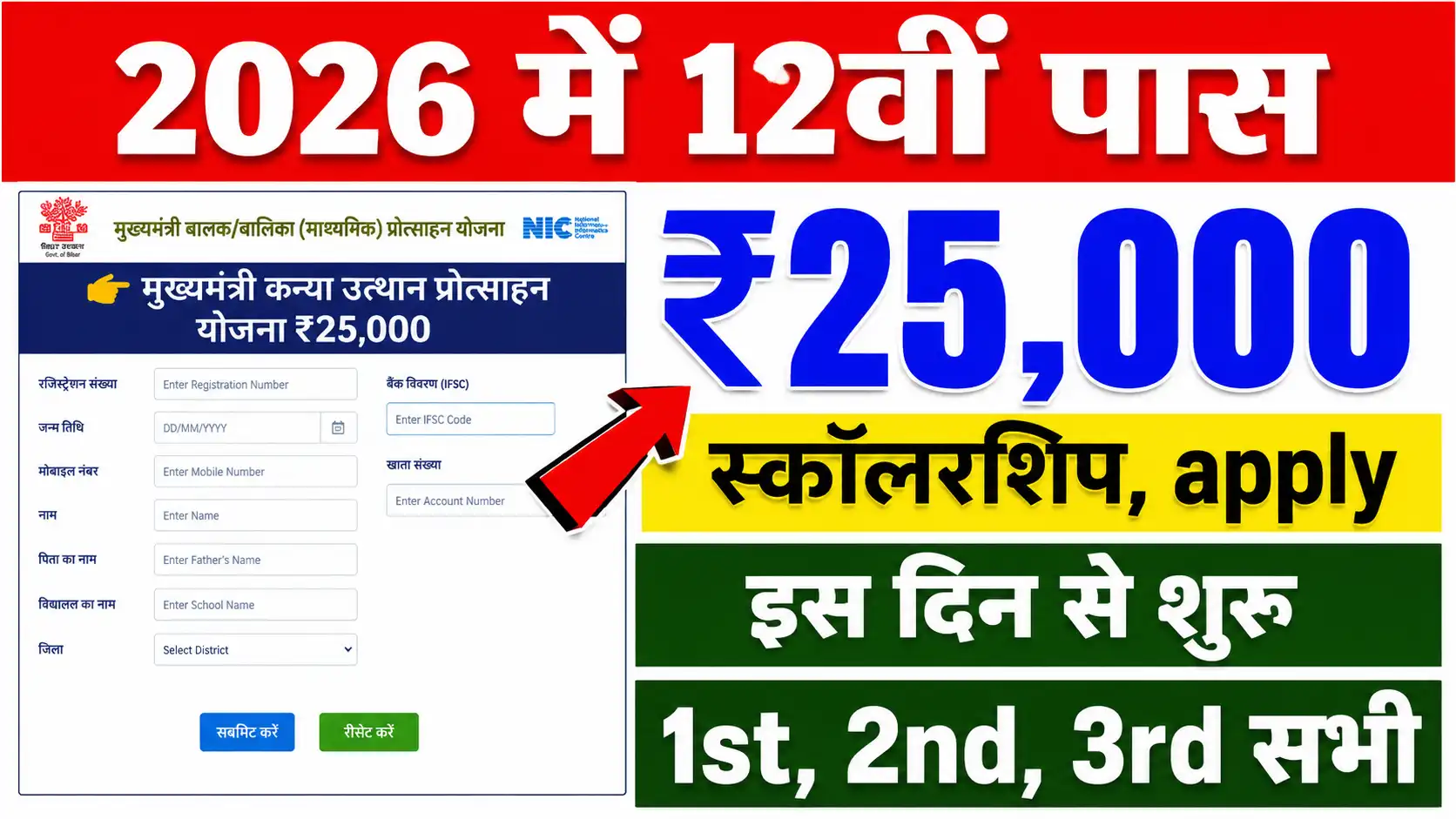 Bihar Board 12th Scholarship 2026